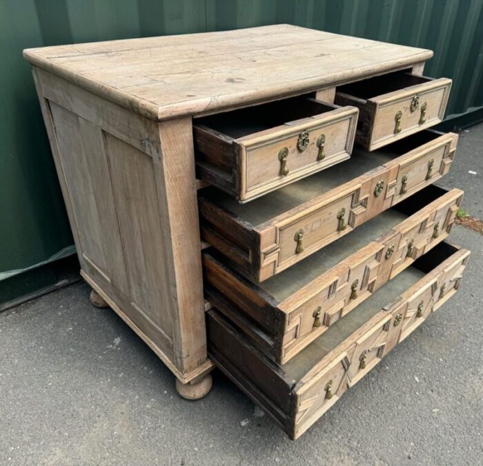 18th century bleached chest of drawers 1780s 7507