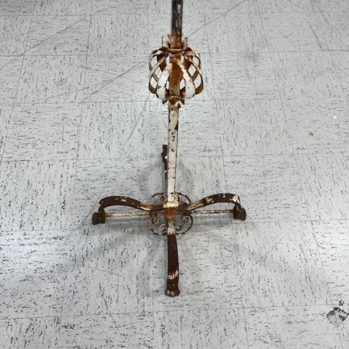 18th century iron menorahcandle holder 4003