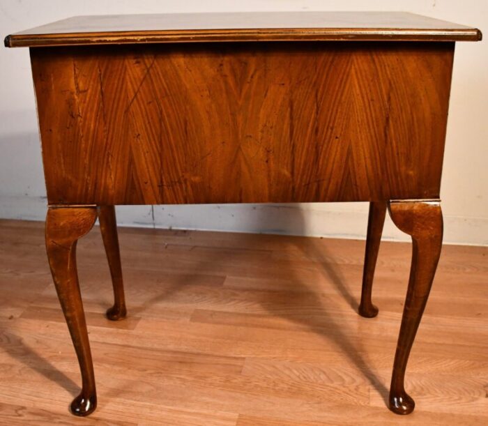 1930s queen anne burl walnut lowboy dresser 8044