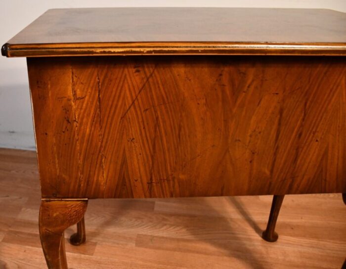 1930s queen anne burl walnut lowboy dresser 8563