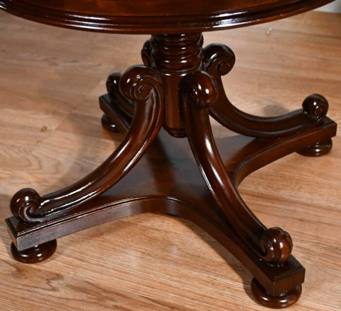 1930s regency flame mahogany and leather top pair of side tables end tables 1048