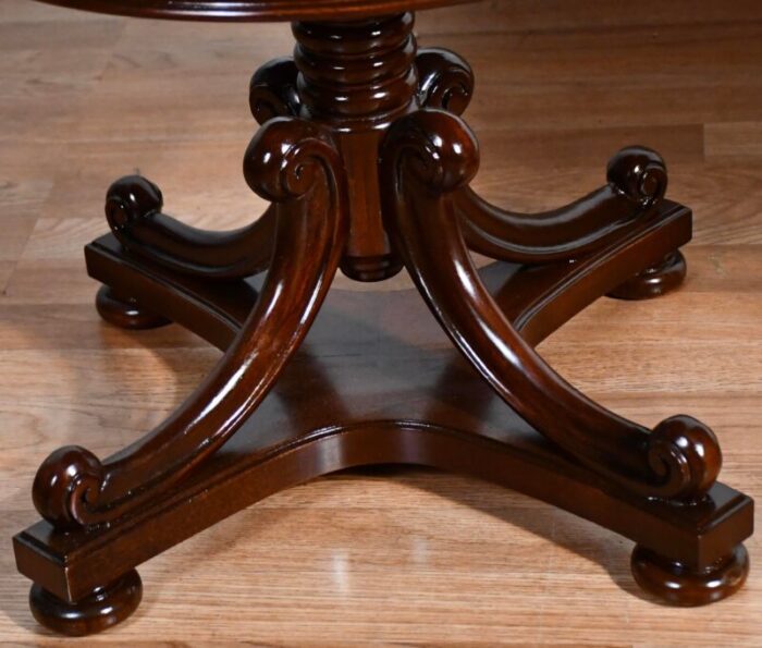 1930s regency flame mahogany and leather top pair of side tables end tables 4028