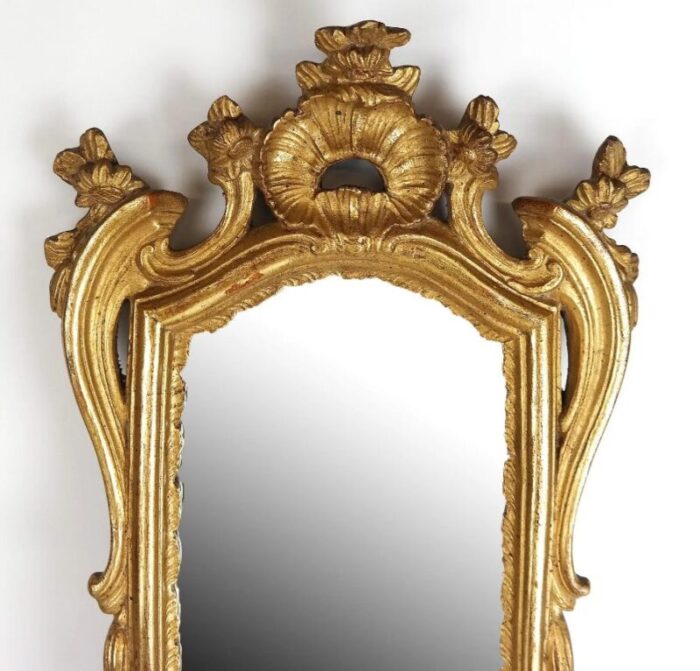 1940s italian gilt mirror by borghese 2976