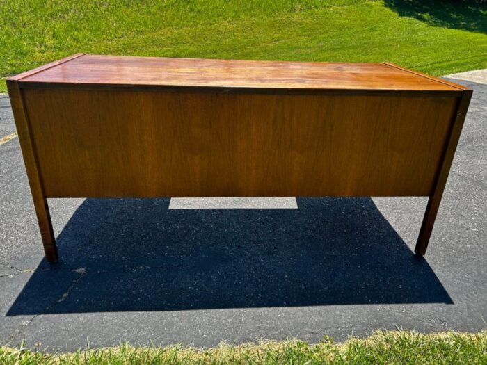 1950s mid century jens risom design walnut desk 3825