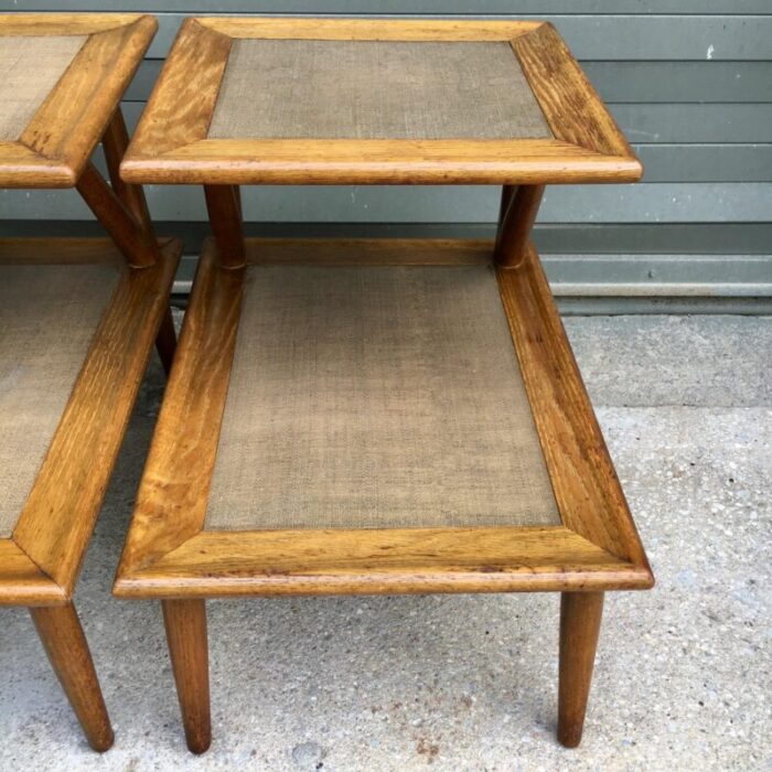 1950s pair of jack van der molen step end tables 2356