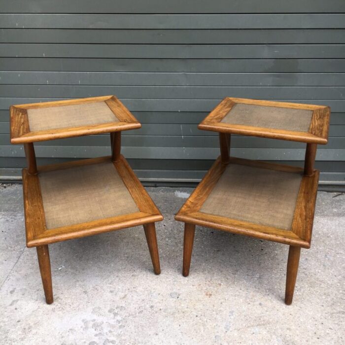 1950s pair of jack van der molen step end tables 2361