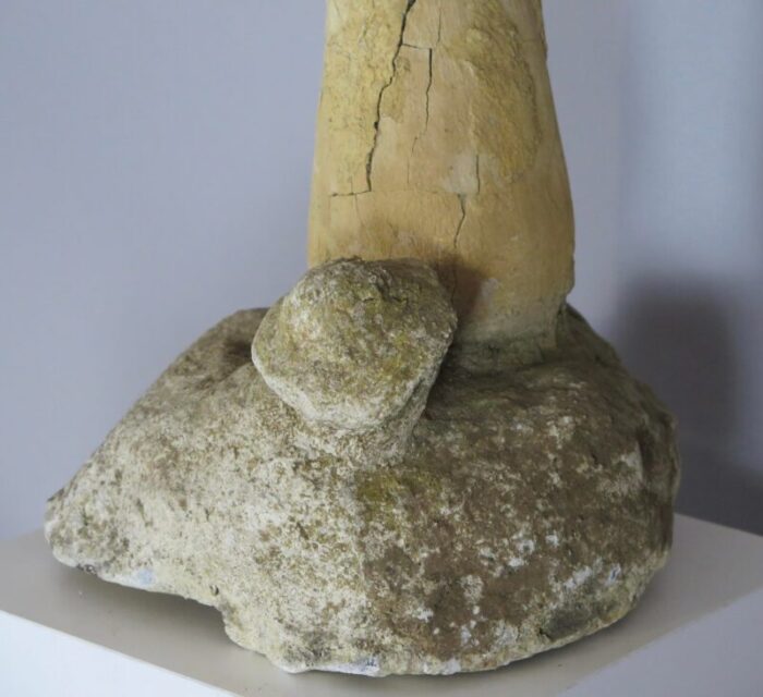 1950s rustic french stone mushroom sculpture 3535