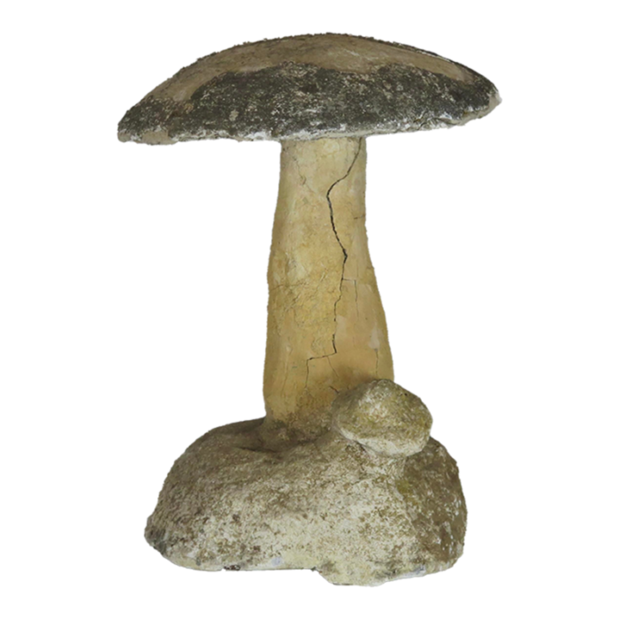 1950s rustic french stone mushroom sculpture 4528