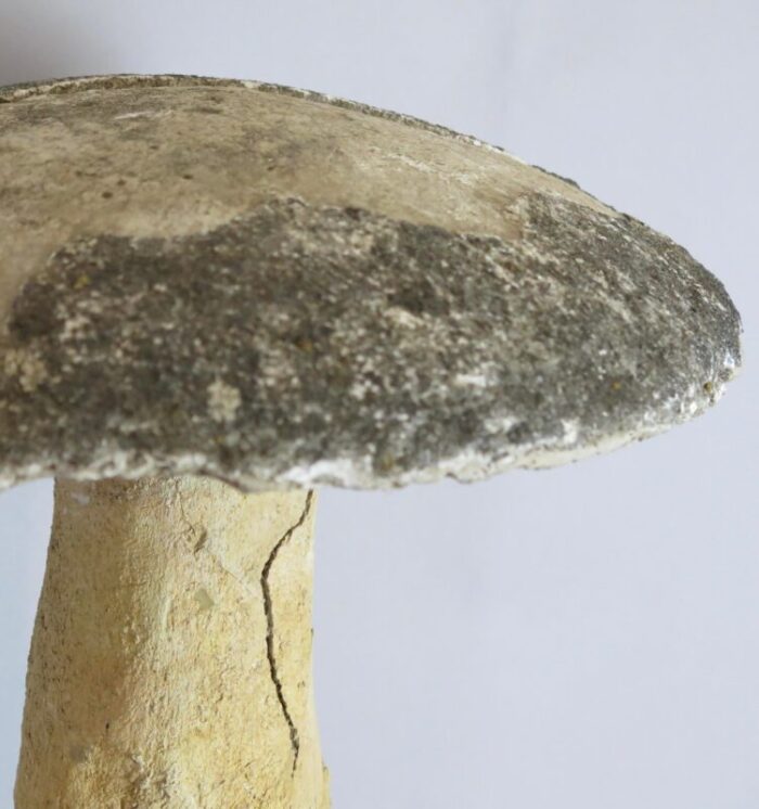 1950s rustic french stone mushroom sculpture 9513