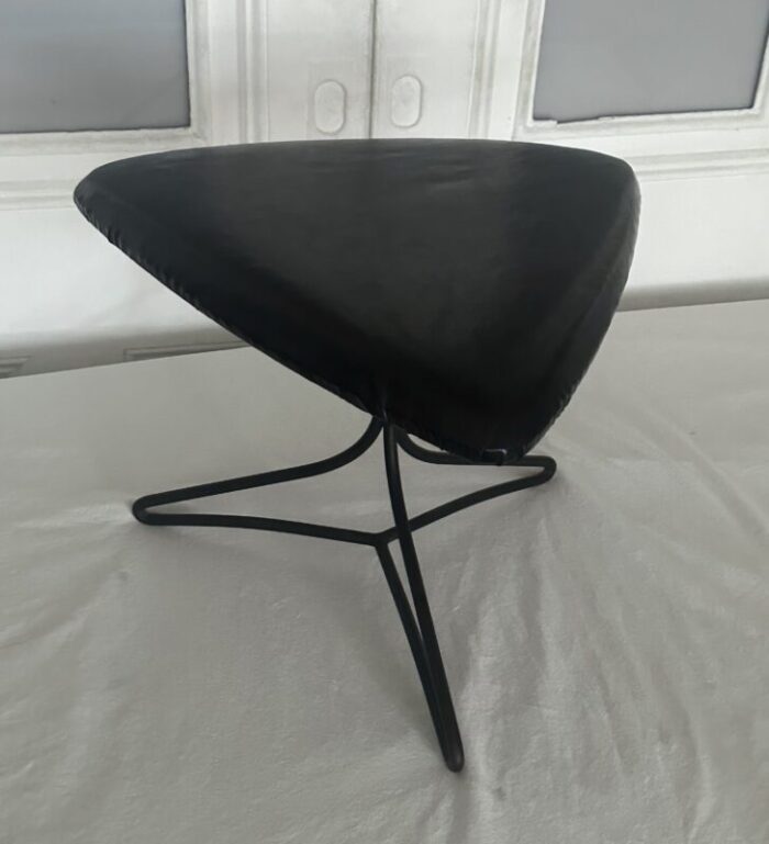 1950s vladimir kagan tripod stool ottoman mid century modern 2288