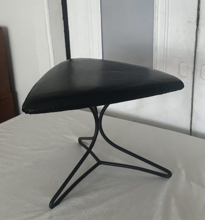 1950s vladimir kagan tripod stool ottoman mid century modern 5140