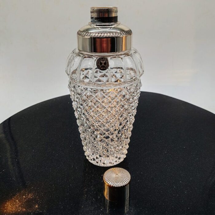 1960s cocktail shaker by dgh in lead crystal 3475