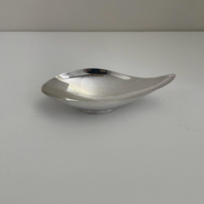 1960s reed and barton silverplate modern free form bowl 0833