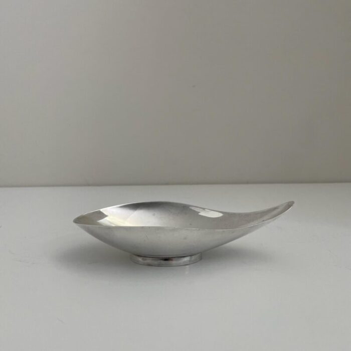 1960s reed and barton silverplate modern free form bowl 9694