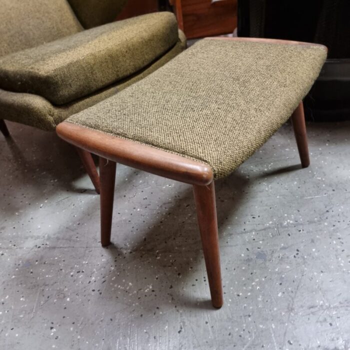 1960s vintage lounge chair and ottoman set of 2 5109