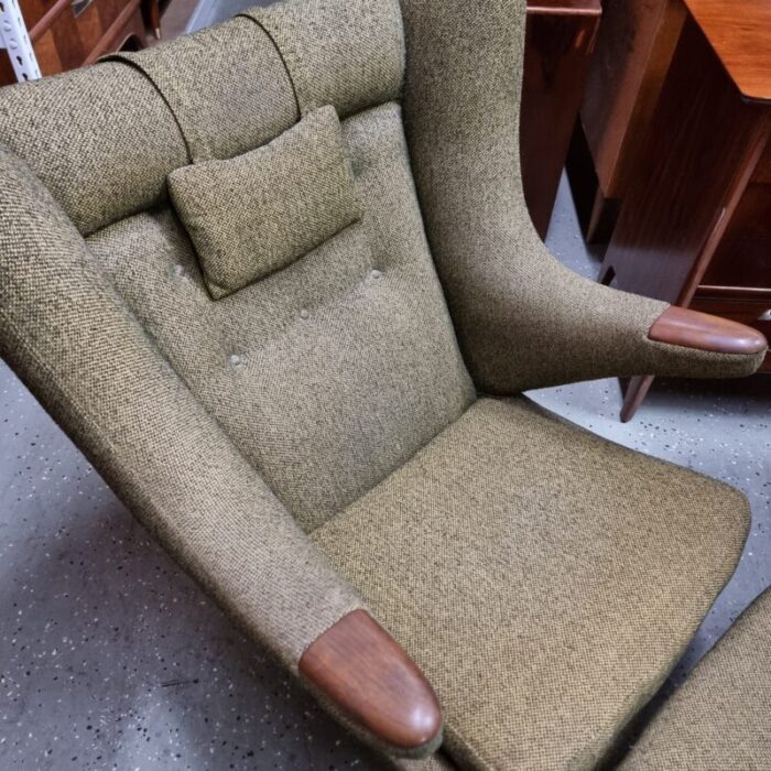 1960s vintage lounge chair and ottoman set of 2 6402