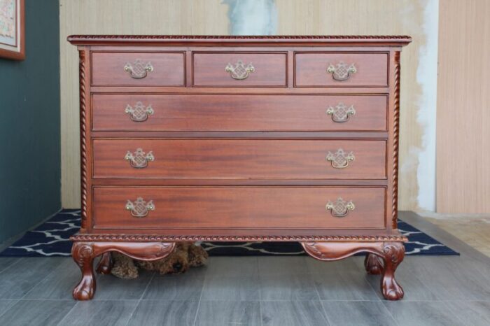 1970s chippendale style chest of drawers 2325