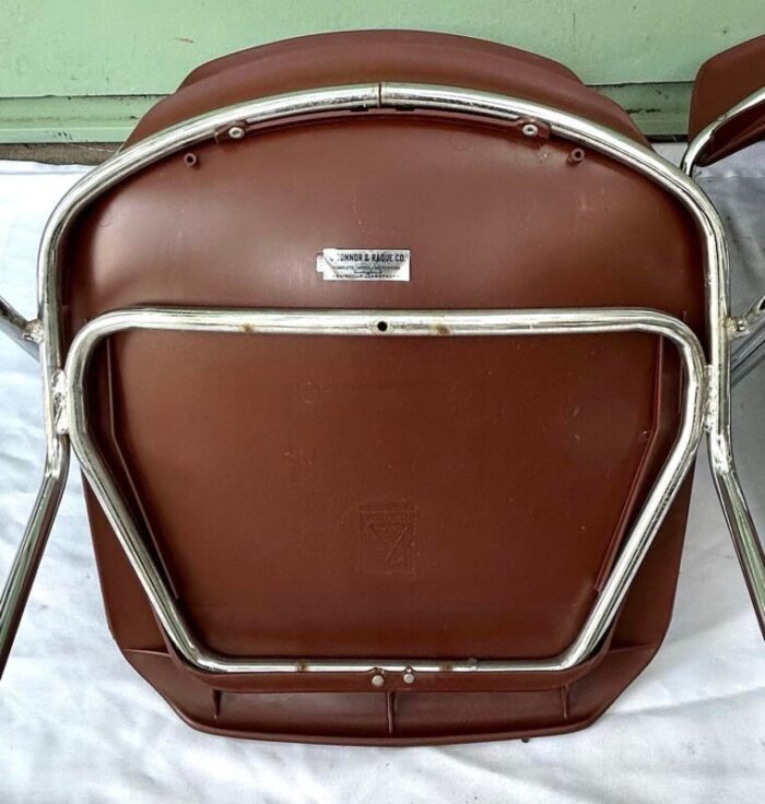 1970s chrome acton stacker office chairs a pair 2191