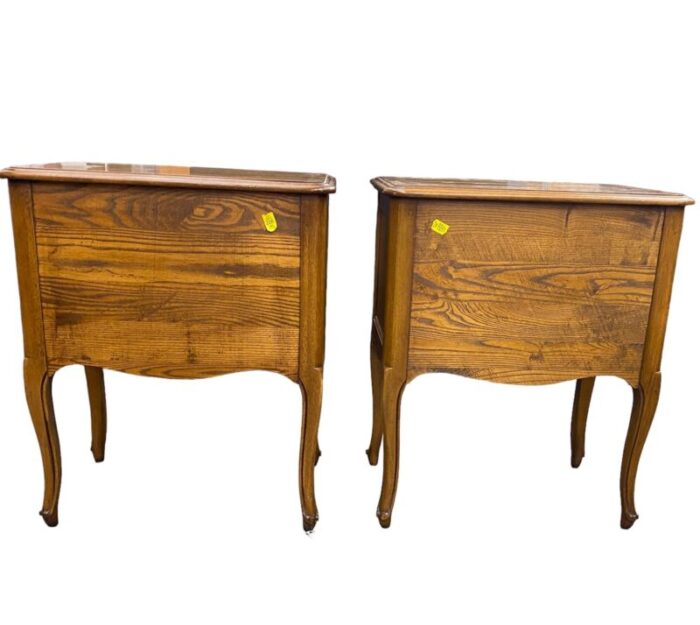 1970s davis cabinet company french country nightstands a pair 2821