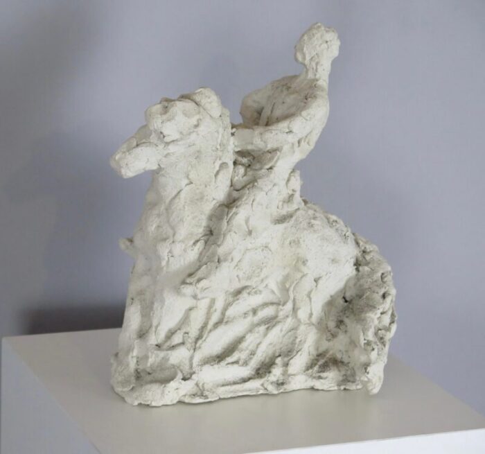 1970s french abstract ceramic horse sculpture 8995