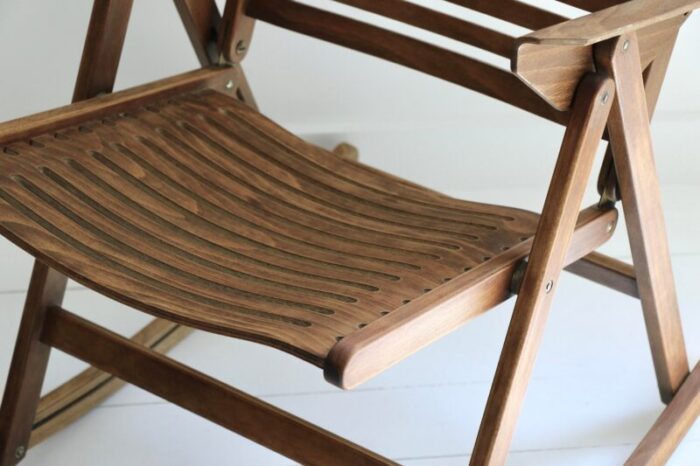 1970s mid century modern folding rocking chair by niko krajl 7611