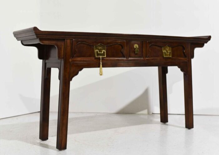 1970s ming style altar table console by henredon 4479