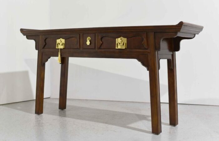 1970s ming style altar table console by henredon 5005