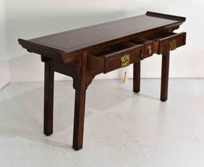 1970s ming style altar table console by henredon 6271