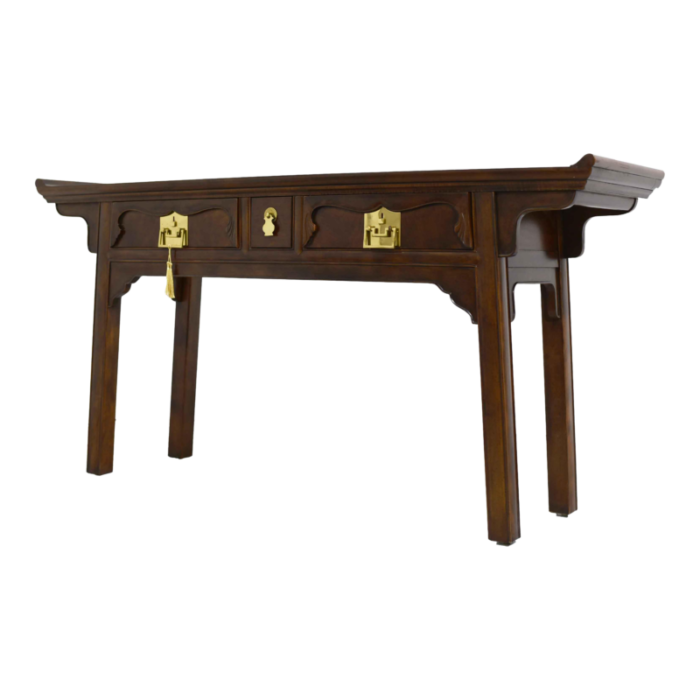 1970s ming style altar table console by henredon 9443