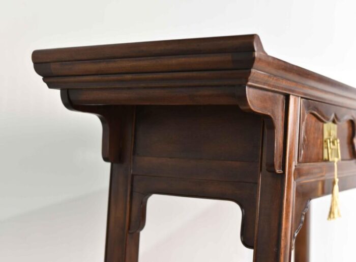 1970s ming style altar table console by henredon 9950