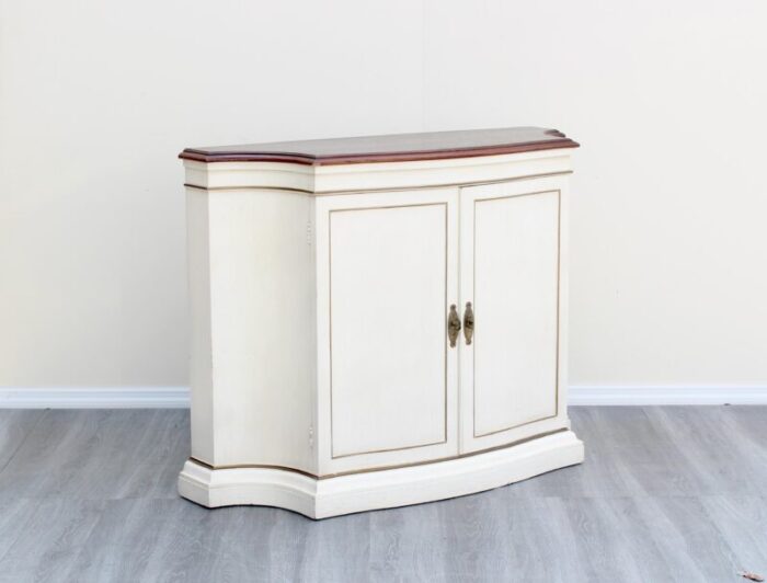 1970s regency style cream console cabinet 4424