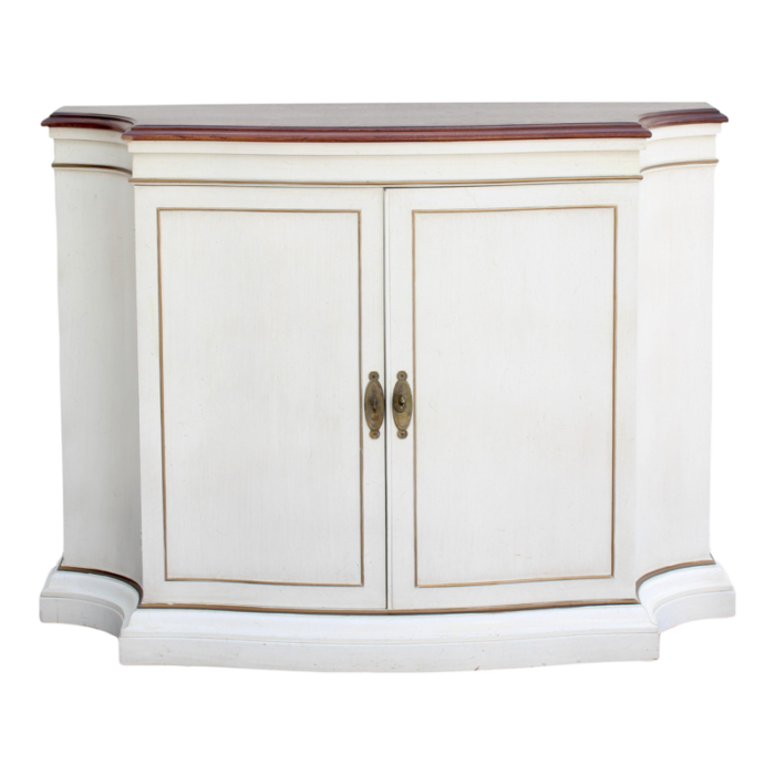 1970s regency style cream console cabinet 4477