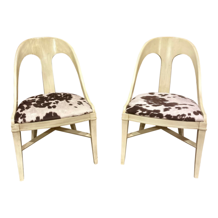 1970s vintage spoon back chairs set of 2 8552