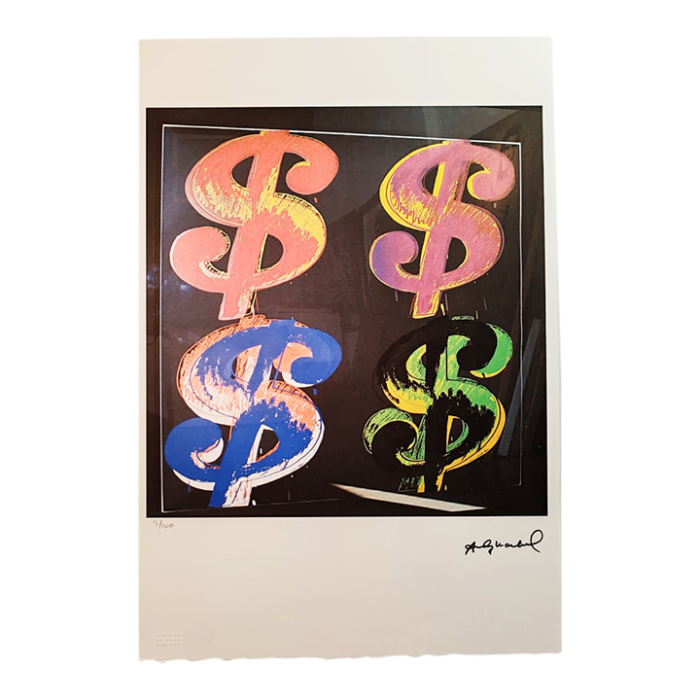 1980s andy warhol the dollars limited series lithograph by leo casyelli new york 8631