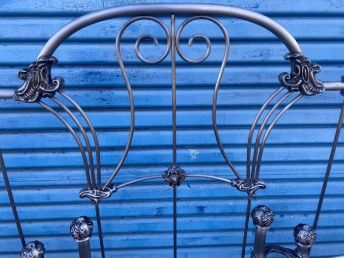 1980s vintage french open toe iron bed frame 0018