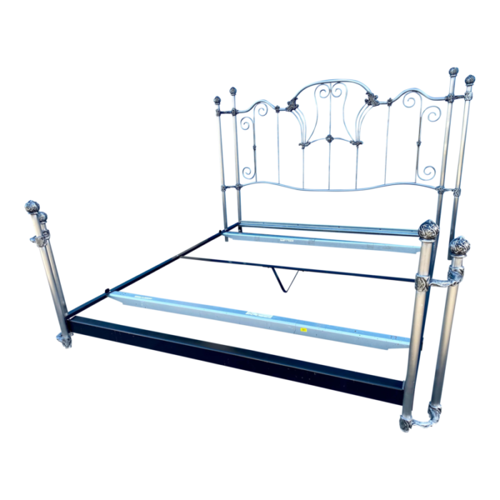 1980s vintage french open toe iron bed frame 1147