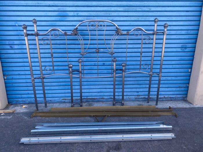 1980s vintage french open toe iron bed frame 4915