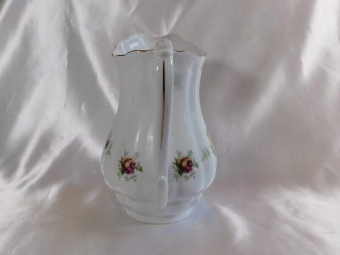 1980s white porcelain pitcher by crystal clear of poland 7715