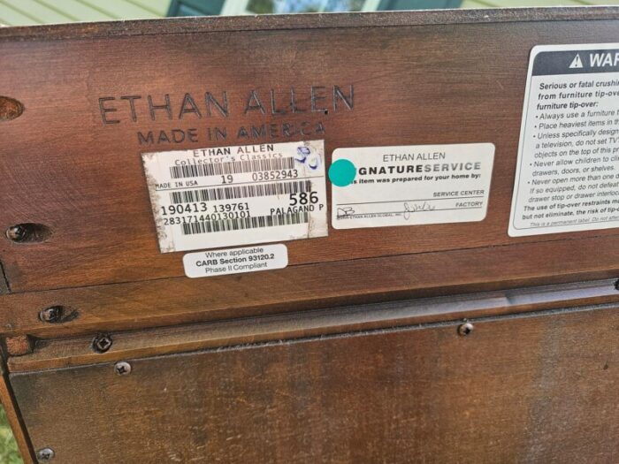 1990s ethan allen cambridge flat screen entertainment center 0350