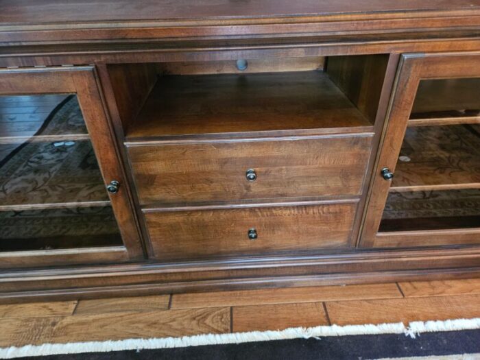 1990s ethan allen cambridge flat screen entertainment center 6338