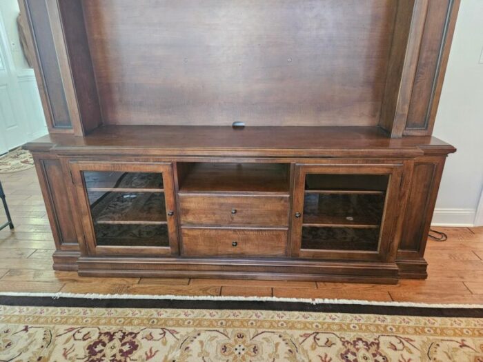 1990s ethan allen cambridge flat screen entertainment center 7207