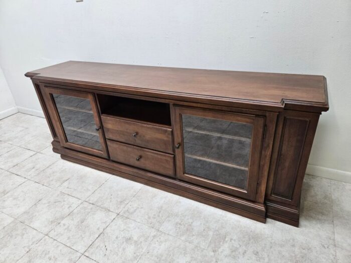 1990s ethan allen cambridge flat screen entertainment center 8798