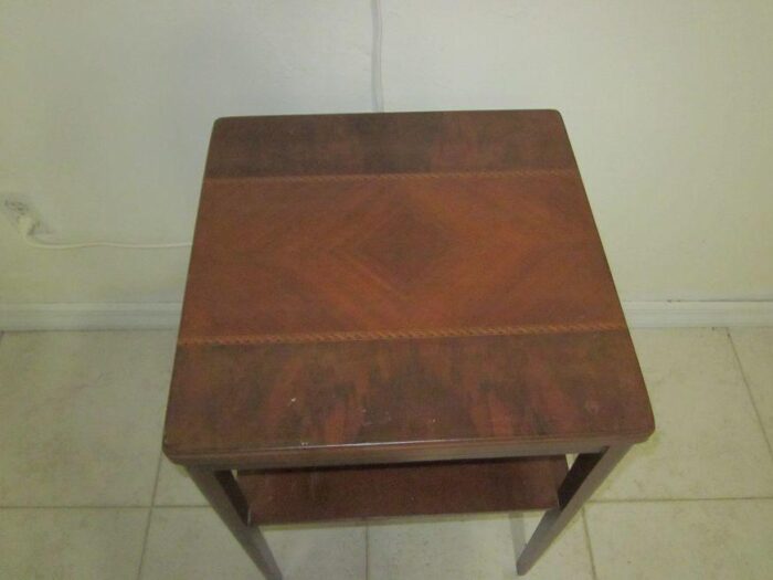 1990s vintage accent table medium tone 6495 scaled