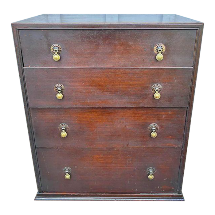 19th century antique mahogany small 4 drawers chest 1825