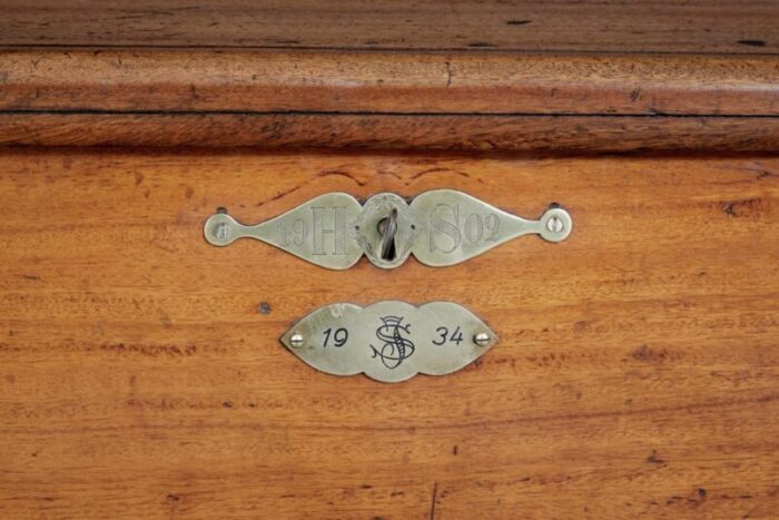 19th century continental mahogany maritime chest 12