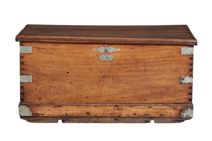 19th century continental mahogany maritime chest 2