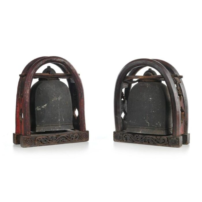 19th century elephant bells set of 2 1