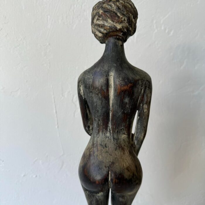 19th century folk art figurative female nude carving sculpture 2206