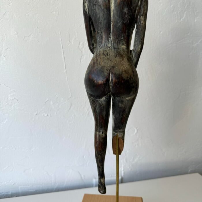 19th century folk art figurative female nude carving sculpture 3922