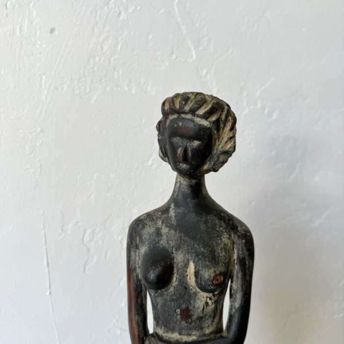 19th century folk art figurative female nude carving sculpture 5519